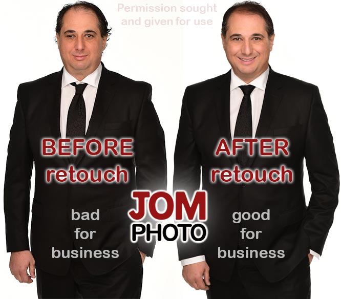 before and after retouch comparison